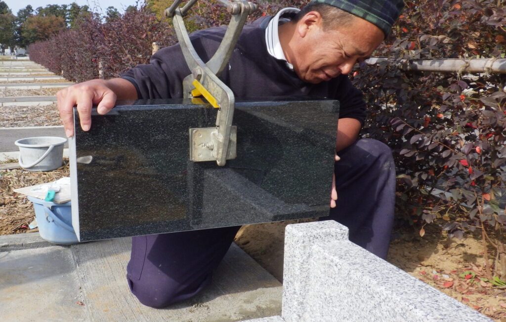 施工をしている職人