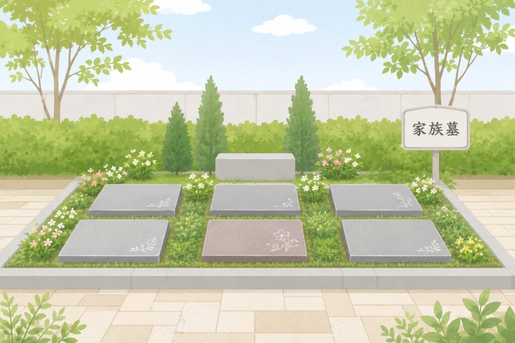 家族墓のイラスト